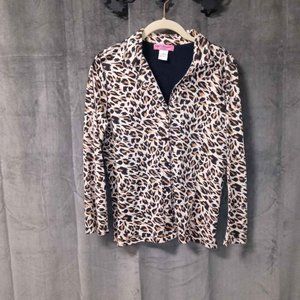 Animal Print Betsey Johnson PJ Top Size Small